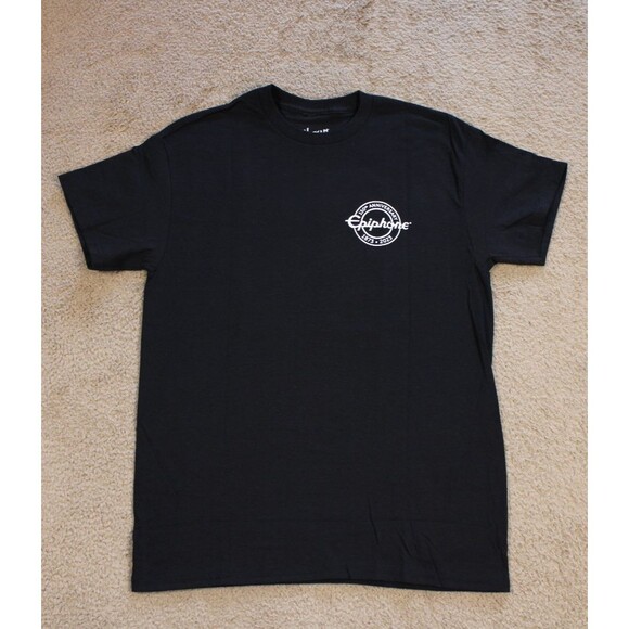 Gibson Epiphone 150th Anniversary Graphic Tee T-Shirt (M) Black Licensed NWOT - Picture 4 of 8